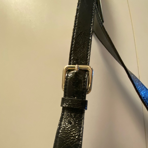 Kate Spade Black Leather Crossbody, Patent Details - Picture 7 of 9